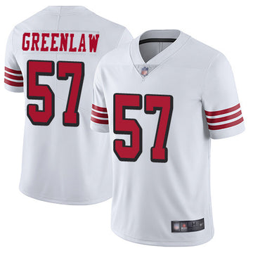 Dre Greenlaw San Francisco 49ers white Vapor jersey