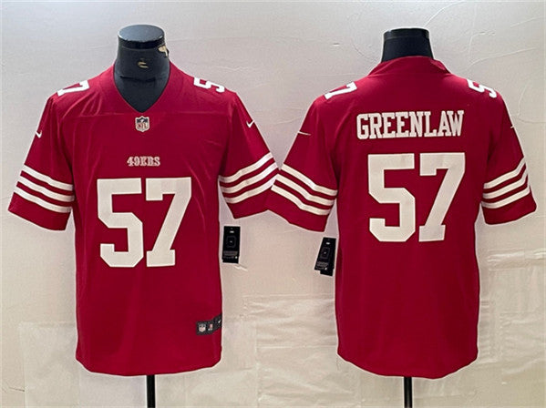 Dre Greenlaw San Francisco 49ers red Vapor jersey