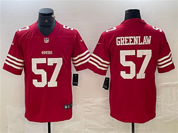 Dre Greenlaw San Francisco 49ers red Vapor jersey