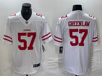Dre Greenlaw San Francisco 49ers white Vapor jersey