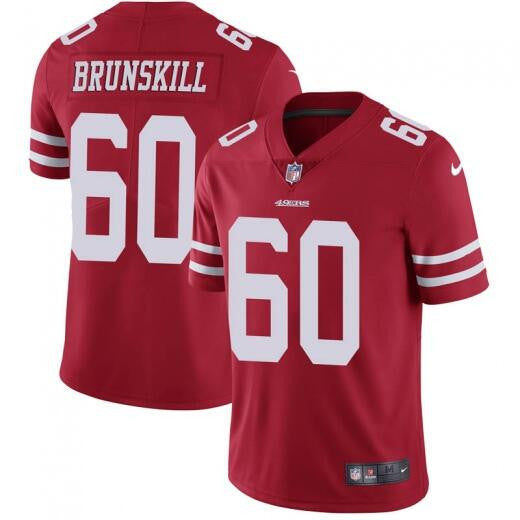 Daniel Brunskill San Francisco 49ers red Vapor jersey
