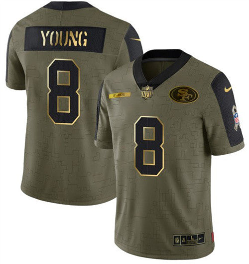 Steve Young San Francisco 49ers olive Salute To Service jersey