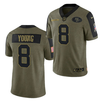 Steve Young San Francisco 49ers olive Salute To Service jersey