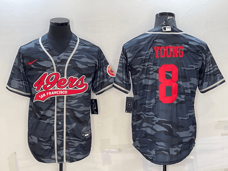 Steve Young San Francisco 49ers grey Camo jersey