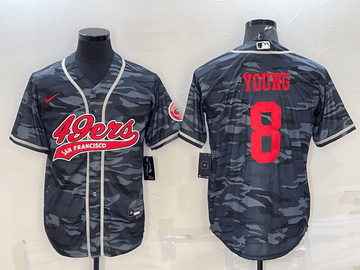 Steve Young San Francisco 49ers grey Camo jersey