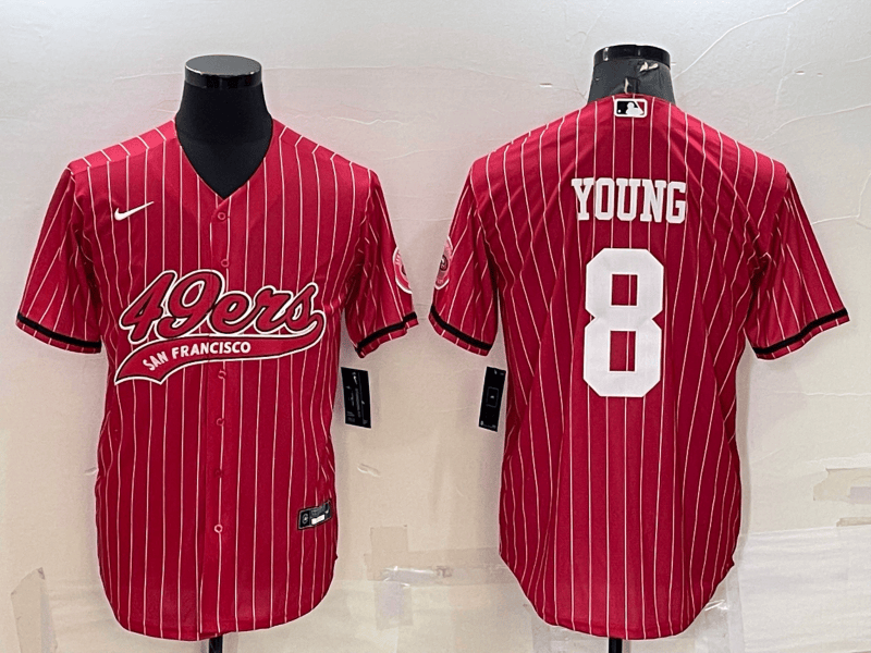 Steve Young San Francisco 49ers red jersey