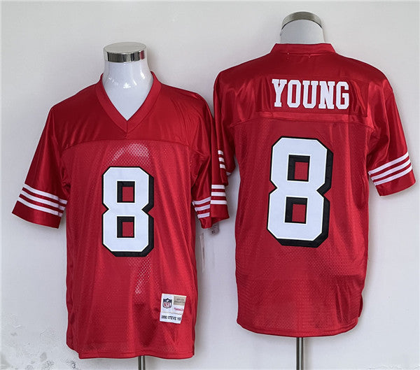 Steve Young San Francisco 49ers red jersey