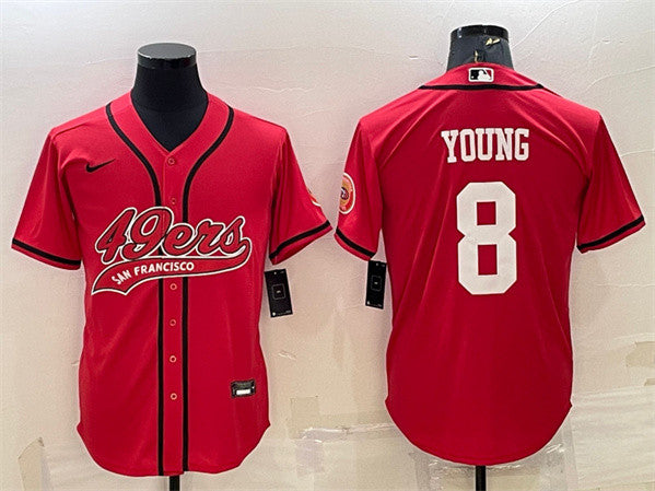 Steve Young San Francisco 49ers red jersey