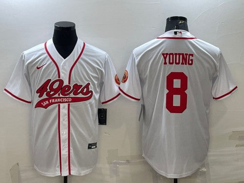 Steve Young San Francisco 49ers white jersey