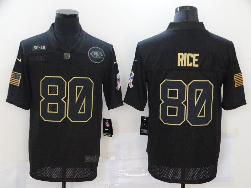 Jerry Rice San Francisco 49ers black Salute To Service jersey