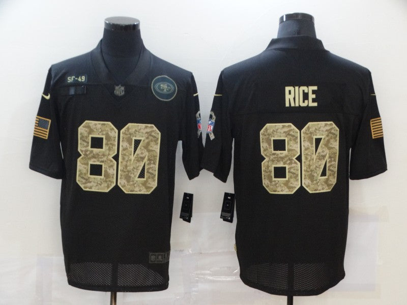 Jerry Rice San Francisco 49ers black Salute To Service jersey