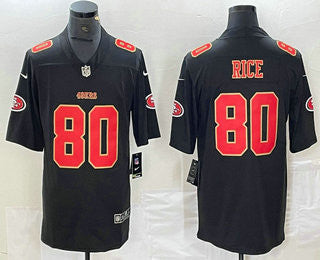 Jerry Rice San Francisco 49ers black Vapor jersey