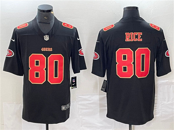 Jerry Rice San Francisco 49ers black Vapor jersey