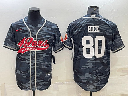 Jerry Rice San Francisco 49ers gray Camo jersey