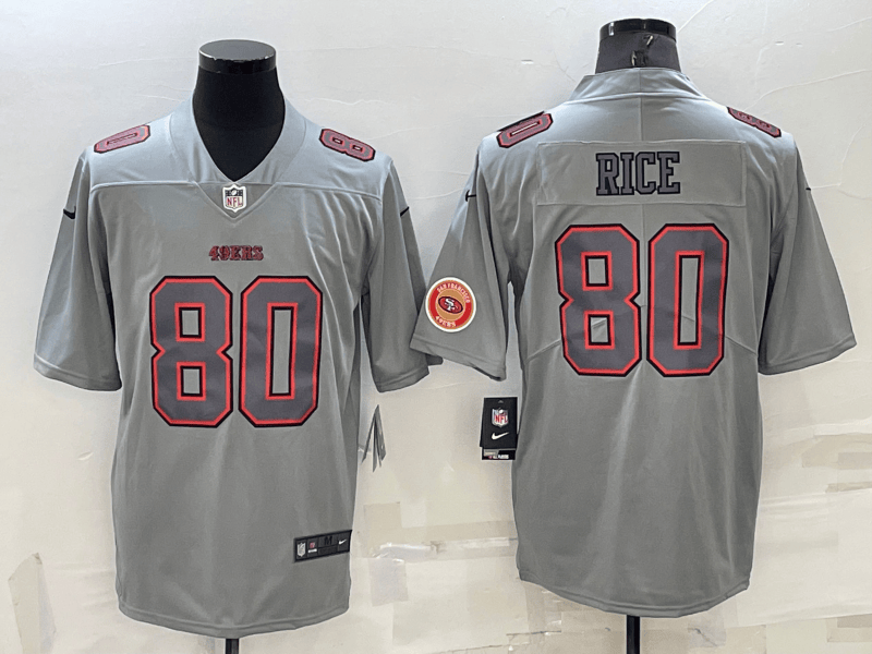 Jerry Rice Logo San Francisco 49ers grey Vapor jersey
