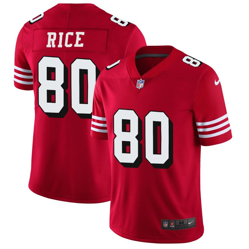 Jerry Rice San Francisco 49ers red Vapor jersey