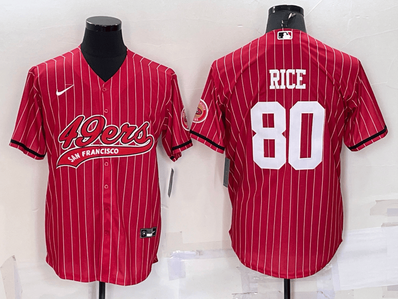Jerry Rice San Francisco 49ers red jersey