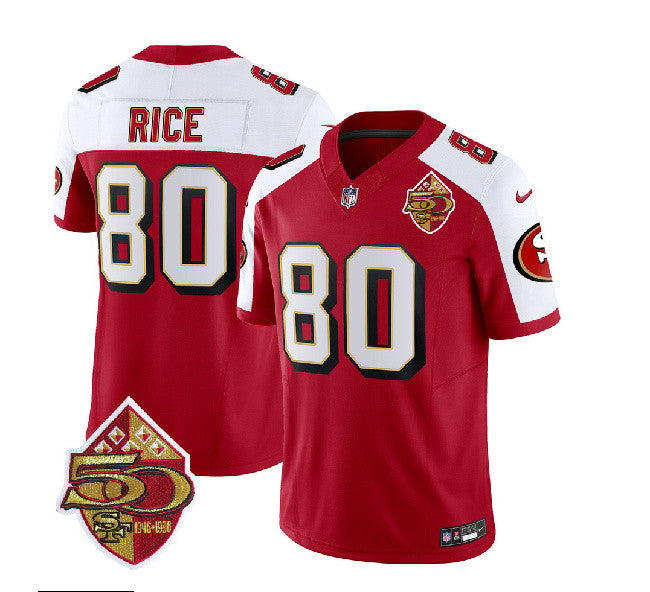 Jerry Rice San Francisco 49ers red Throwback jersey