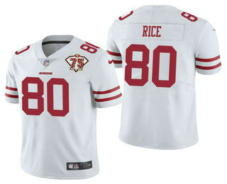 Jerry Rice San Francisco 49ers white Vapor jersey