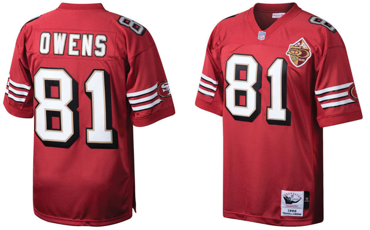 Terrell Owens San Francisco 49ers red jersey
