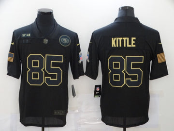 George Kittle San Francisco 49ers black Salute To Service jersey