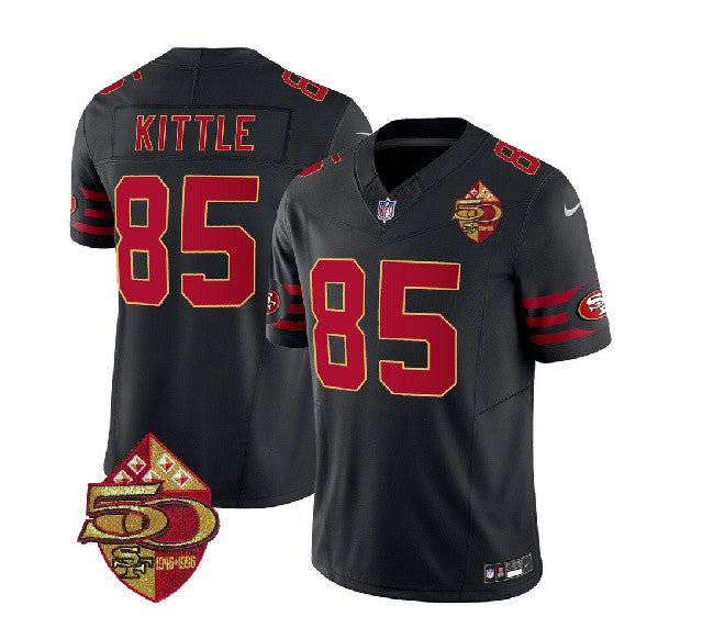 George Kittle San Francisco 49ers black Throwback jersey
