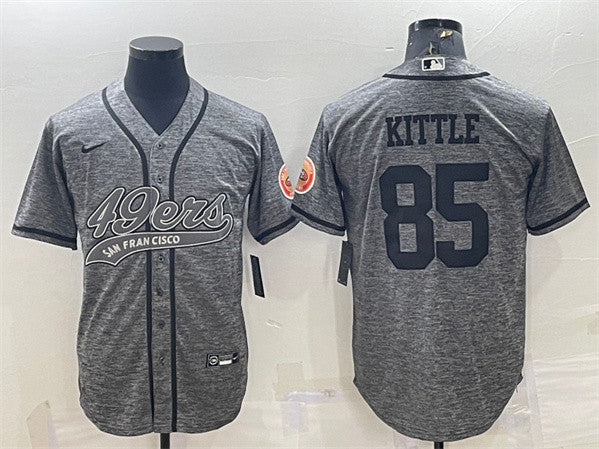 George Kittle San Francisco 49ers gray jersey
