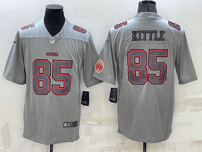 George Kittle Logo San Francisco 49ers grey Vapor jersey