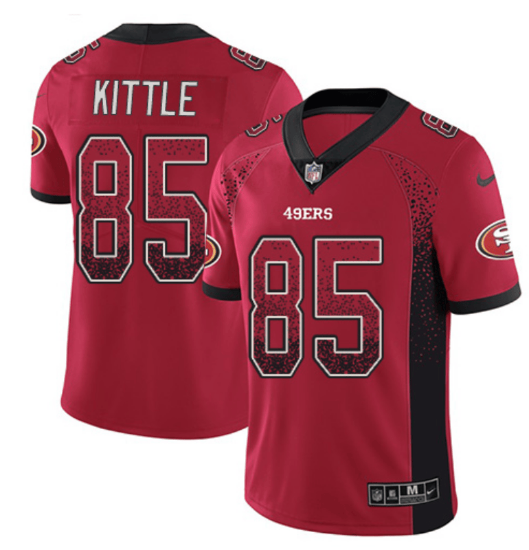 George Kittle San Francisco 49ers red Color Rush jersey