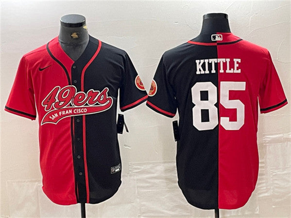 George Kittle San Francisco 49ers red Split jersey