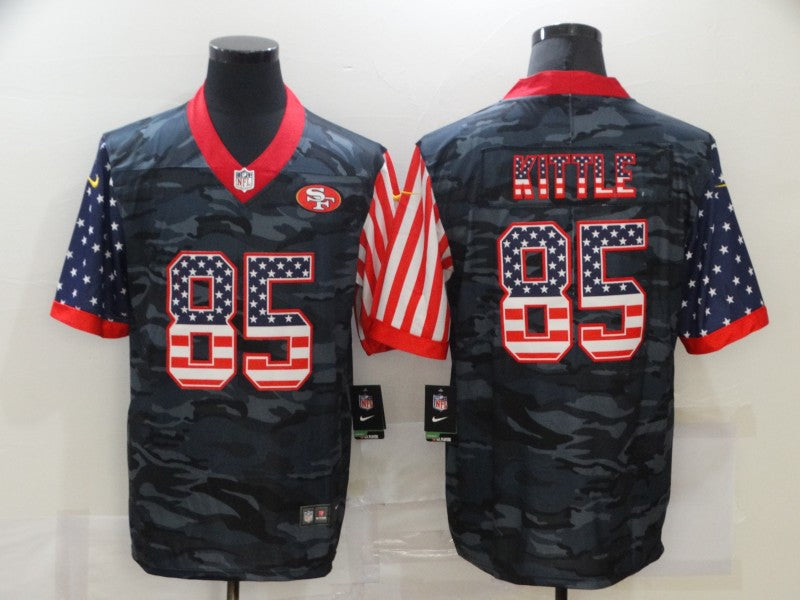 George Kittle USA San Francisco 49ers camo Salute To Service jersey