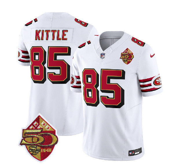 George Kittle San Francisco 49ers white Throwback jersey