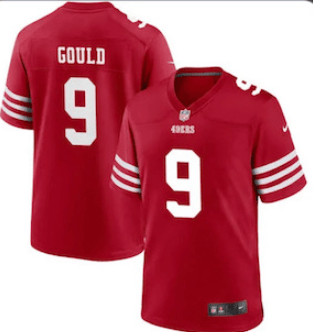 Robbie Gould San Francisco 49ers red Vapor jersey