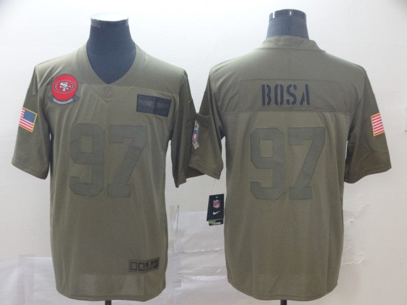 Nick Bosa San Francisco 49ers camo Salute To Service jersey