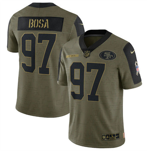 Nick Bosa San Francisco 49ers olive Salute To Service jersey