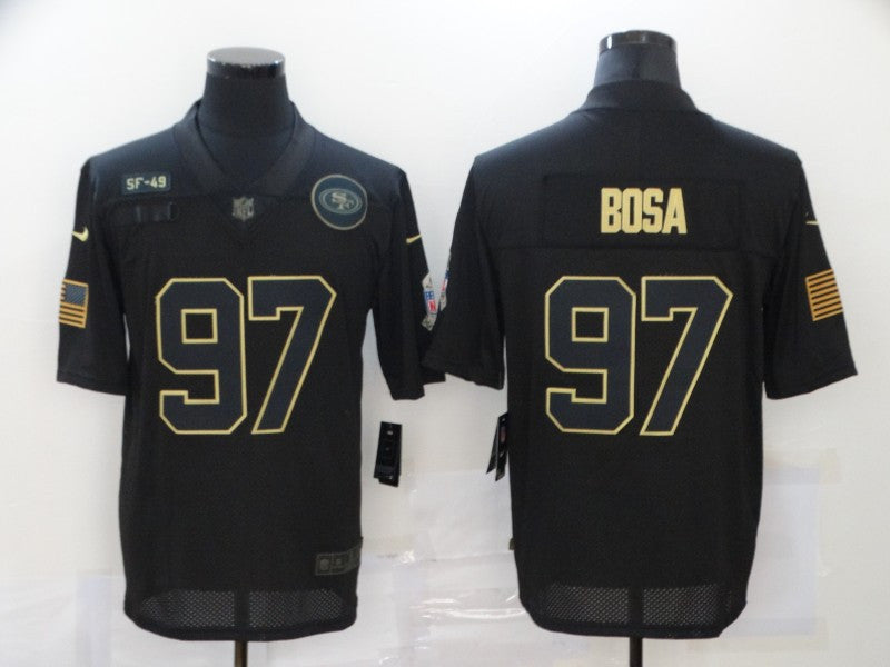 Nick Bosa San Francisco 49ers black Salute To Service jersey