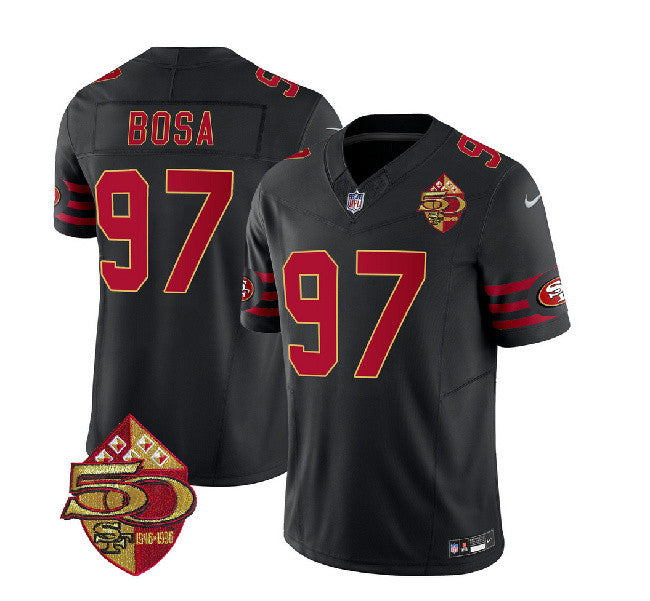 Nick Bosa San Francisco 49ers black Throwback jersey