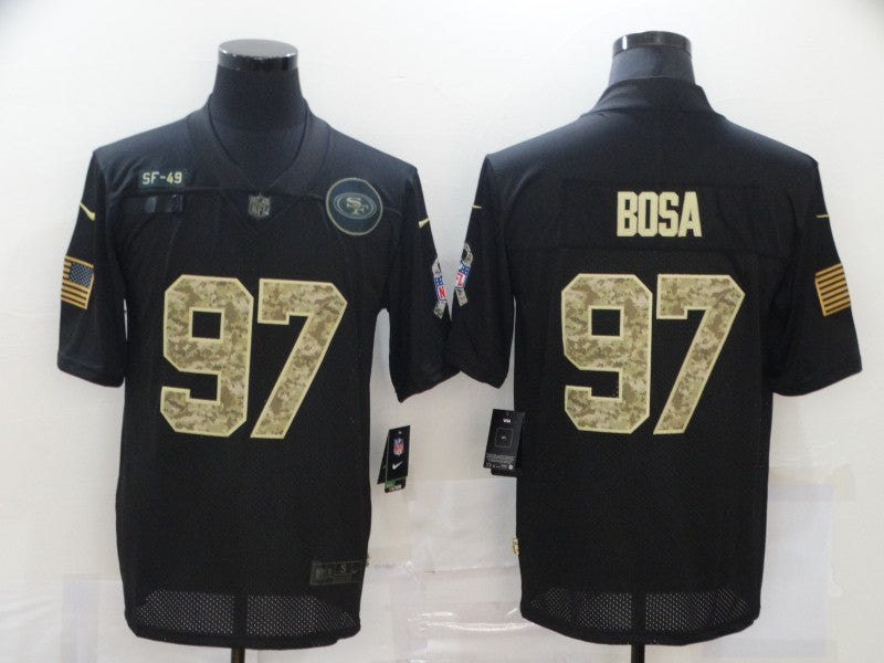 Nick Bosa San Francisco 49ers black Salute To Service jersey