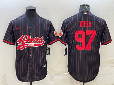 Nick Bosa San Francisco 49ers black jersey