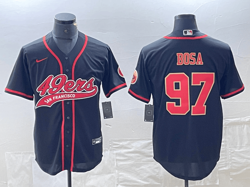 Nick Bosa San Francisco 49ers black jersey