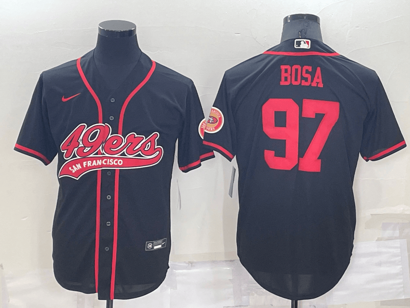 Nick Bosa San Francisco 49ers black jersey