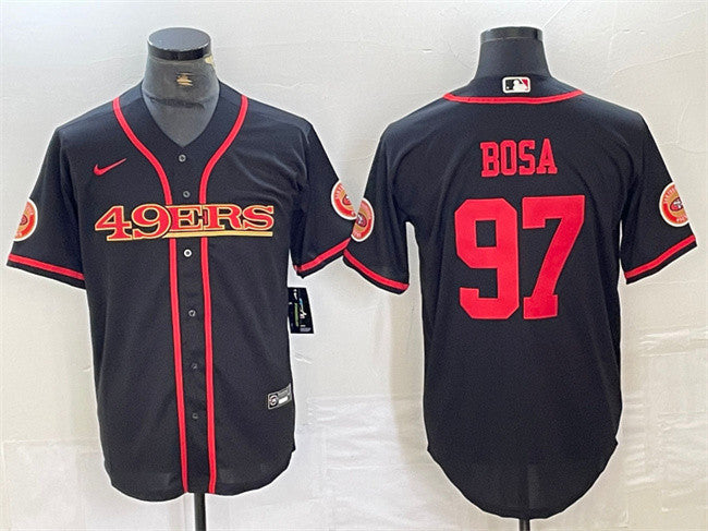 Nick Bosa San Francisco 49ers black jersey