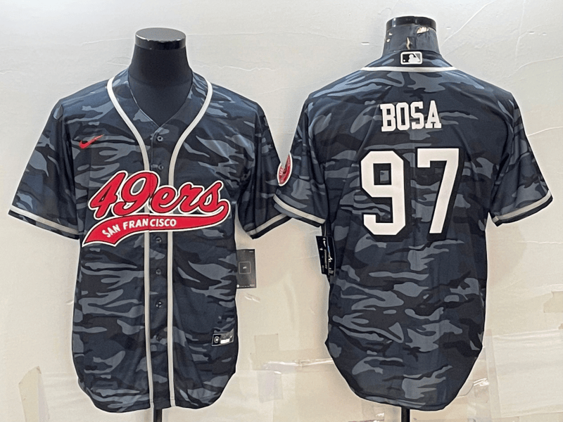 Nick Bosa San Francisco 49ers grey Camo jersey