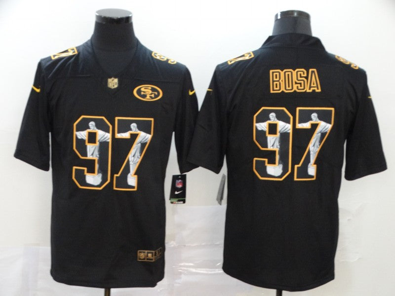 Nick Bosa Jesus Faith San Francisco 49ers black Vapor jersey