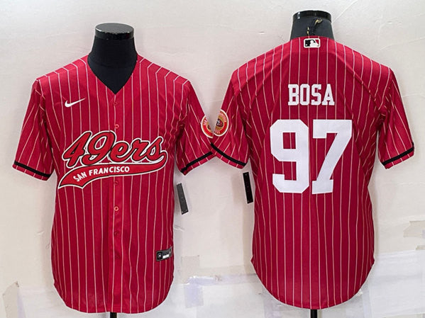 Nick Bosa San Francisco 49ers red jersey