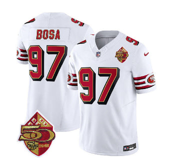 Nick Bosa San Francisco 49ers white Throwback jersey
