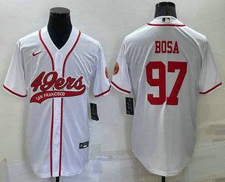 Nick Bosa San Francisco 49ers white jersey