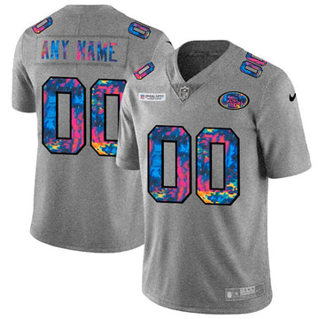 Custom San Francisco 49ers grey Limited jersey