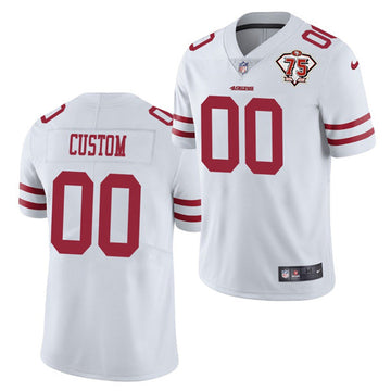 Custom San Francisco 49ers white Limited jersey