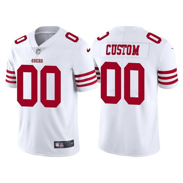 Custom San Francisco 49ers white Vapor jersey